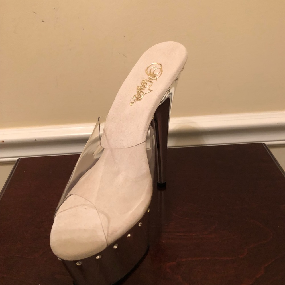 Pleasers Adore Chrome Shoes